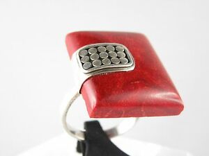 楽天hokushin【送料無料】ネックレス　ヴィンテージデザイナーサンゴビンテージモダニズムリングc359 vintage designer ring with coral vintage 70s modernist 925 silver