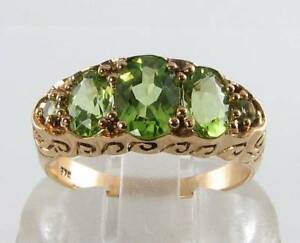 楽天hokushin【送料無料】ネックレス　large 9ct 9kgold all peridot eternity art decoins ring free resizelarge 9ct 9k gold all peridot eternity art deco ins ring