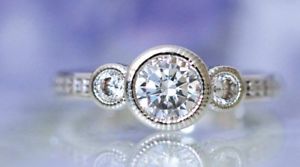 【送料無料】ネックレス 115 ct 3moissanite9kホワイトゴールド115 ct three stone moissanite brilliant wedding engagement ring 9k white gold