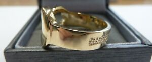 【送料無料】ネックレス　ソリッドゴールドスパナリングサイズグラム9ct solid gold spanner ring size s 76 grams