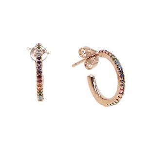 【送料無料】ネックレス　3イアリングmultiピアスイヤリングhoops earring multi gemstone hoop 3 dimensions colorful hoops stud earrings,
