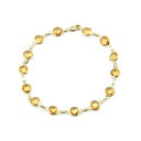 【送料無料】ネックレス　カットレモン75インチ14kイェローゴールド14k yellow gold bracelet with fancy cut citrine 75 inches