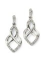 【送料無料】ネックレス ホワイトゴールドオープンパターンイヤリング9ct white gold open pattern earring(4)