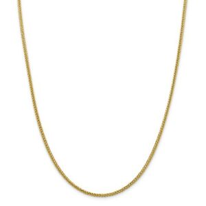 【送料無料】ネックレス　イエローゴールドセミソリッドチェーンロブスタークラスプ14k yellow gold 235mm semi solid 3 wired wheat chain w lobster clasp 16 24