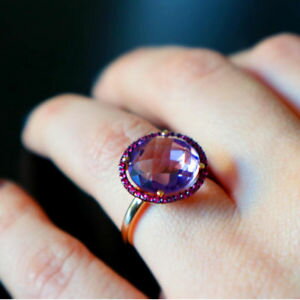 【送料無料】ネックレス　ルビーアメジストデザイナーリングソリッドkイエローゴールドgenuine 1025 ct ruby amethyst gemstone designer ring solid 14k yellow gold