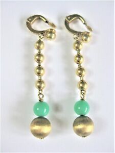 ̵ۥͥå쥹󥰥gearrings gold 585 with chrysoprase 7,42 g