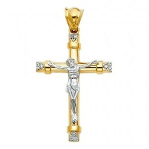 【送料無料】ネックレス イエローゴールドクラシック14k yellow gold classic crucifix ejcr33807
