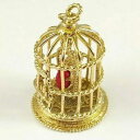 【送料無料】ネックレス ケージゴールドオウムquality 9ct gold parrot in a bird cage charm full british ...