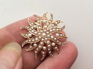 【送料無料】ネックレス　ビクトリアペンダントブローチbeautiful quality 15ct large heavy 59g seedpearl victorian pendantbrooch