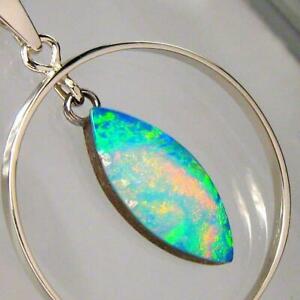 【送料無料】ネックレス　オーストラリアオパールペンダントkホワイトゴールドaustralian opal pendant 14k white gold 79ct genuine jewelry gift gemstone a58