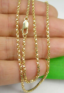 【送料無料】ネックレス　ツイストボックスチェーンネックレスイエローゴールド