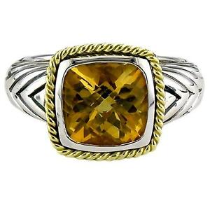 【送料無料】ネックレス　カンデラゴールドスターリングシルバーシトリンクッションリングandrea candela 18k gold amp; sterling silver citrine cushion 10mm ring acr85ci