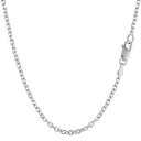 【送料無料】ネックレス kホワイトゴールドケーブルチェーン14k white gold cable link chain, width 23 mm