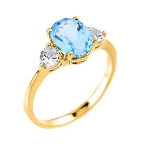 【送料無料】ネックレス　14ctトパーズ14ct gold blue topaz gemstone ring