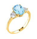 【送料無料】ネックレス 14ctトパーズ14ct gold blue topaz gemstone ring