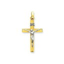 【送料無料】ネックレス イエローホワイトゴールドソリッドペンダント14k yellow and white gold solid polished casted...