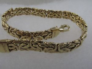 ̵ۥͥå쥹ɥǥʡӥ֥쥹åȡߡ14k gold designer ak byzantine bracelet 8l x7mm save 1099