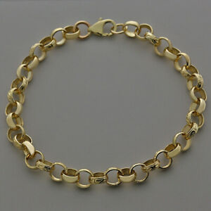 ̵ۥͥå쥹9ct75٥㡼8mmrrp520{bl13_8_j}12g9ct gold ladies belcher bracelet 8 75 mm 12ghallmarked rrp 520 {bl13_8_j}