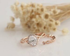 【送料無料】ネックレス　ローズゴールドカット192 tcw oval cut wedding bridal engagement ring in rose gold for women