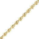 【送料無料】ネックレス 68mm9ctゴールドドーナツリンク7519cmladies 9ct gold 68mm oval circle donut link bracelet 75 19cm(4)