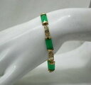 【送料無料】ネックレス ビンテージゴールドヒスイブレスレットunusual vintage 9ct gold and good colour jade bracelet