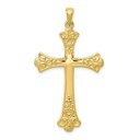 yzlbNX@CG[S[hNXy_g14k yellow gold fleur de lis cross pendant 228g