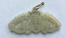【送料無料】ネックレス アンティークチャイニーズホワイトゴールドペンダントantique chinese white jade gold pendant dra...