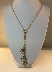 ̵ۥͥå쥹multi18ct68gmڥ1618ct gold box chain with multi strand pendants 16 chain 68gms secondhand