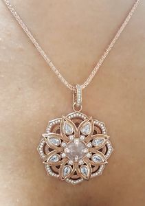 【送料無料】ネックレス　トーマスペンダントローズゴールドローズクォーツピンク thomas sabo pendant rose gold plated silver pe693rqr rose quartz pink(4)