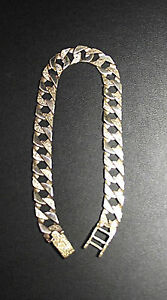 ̵ۥͥå쥹åɥɥեåȥ󥯥֥쥹åȥ󥯥9ct solid gold flat link curb bracelet 10 x 7mm link fully hallmarked 9 inch