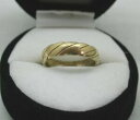 【送料無料】ネックレス　ゴールドheavy 18ct gold patterned wedding ring