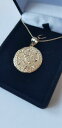 【送料無料】ネックレス メンズソリッドゴールドアステカマヤサンカレンダーチェーンペンダントラウンドmens 14 ct solid gold aztec mayan sun calendar pendant round with 22 chain