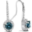 【送料無料】ネックレス ハロースタッドkホワイトゴールド1ct heat treated blue amp; white pave halo studs 14k white gold(4)
