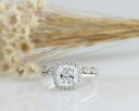 【送料無料】ネックレス クッションホワイトゴールドカットハローリング244 tcw cushion cut halo engagement wedding ring set in white gold for women