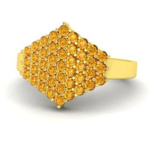 【送料無料】ネックレス　シトリンkイエローゴールドクラスタリングnatural 086 ct citrine real 14k yellow gold gemstone cluster ring wedding rings