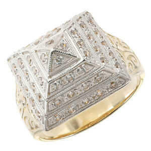 【送料無料】ネックレス　ゴールドソリッドゲントピラミッドリングg￥9ct gold handmade solid gents gemset small pyramid ring 15g rrp 615 br11