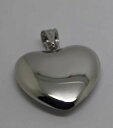 【送料無料】ネックレス ktホワイトゴールドハートペンダントgenuine 9kt 9ct huge extra large white gold heart pendant