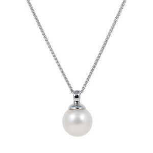 ̵ۥͥå쥹ۥ磻ȥѡۥ磻ȥɥڥȡfreshwater white pearl 10105mm 18ct white gold pendant rrp 495