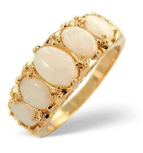 【送料無料】ネックレス　オパールctイエローゴールドリングopal 129ct 9ct yellow gold ring(4)