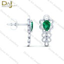 【送料無料】ネックレス アールヌーボーデザインドロップイヤリンググリーンエメラルドイヤリングドロップart nouveau floral design drop dangle earrings green emerald drop dangle earring