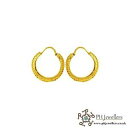 【送料無料】ネックレス 22ct 916イェローゴールドバリイアリングbe5822ct 916 hallmark yellow gold bali hoops earrings be58