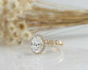 【送料無料】ネックレス 255 イェローゴールドセットtcwオーバルカット255 tcw oval cut halo bridal wedding engagement ring set in yellow gold