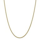 【送料無料】ネックレス 22mm14kイェローゴールドケーブルリンクチェーンwロブスター162414k yellow gold 22mm solid polis...