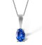 ̵ۥͥå쥹18ctۥ磻ȥ7mmx 5mm󥶥ʥȥڥ18ct white gold 7mm x 5mm tanzanite pendant