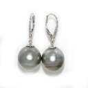 【送料無料】ネックレス タヒチイヤリングホワイトゴールドtahitian pearl daimond dangle earrings 14kt white gold 13mm(4)
