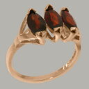 【送料無料】ネックレス ソリッドローズゴールドガーネットリングサイズsolid 18ct 750 rose gold natural garnet womens trilogy ring sizes j to z