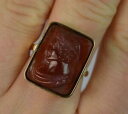 【送料無料】ネックレス ユリウスカエサルゴールドカネメンズレディースjulius caesar 18ct gold carnelian agate mens o...