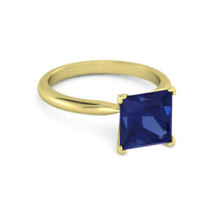 【送料無料】ネックレス　250 ctカット14kイェローゴールドサファイアサイズn250 ct princess cut 14k yellow gold blue sapphire gemstone natural rings size n