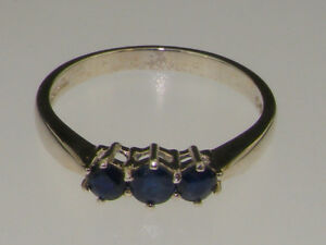 【送料無料】ネックレス　ソリッドホワイトゴールドサファイアリングサイズsolid 18ct 750 white gold natural sapphire womens trilogy ring sizes j to z