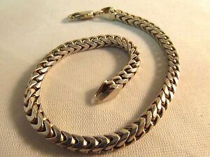 【送料無料】ネックレス　14k 7ホワイトゴールドデザイナー140グラム91014k solid white gold designer bracelet 7 long 140 grams 910